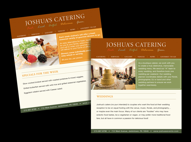 Online Marketing Strategies for Joshua’s Catering, Jenkintown, PA